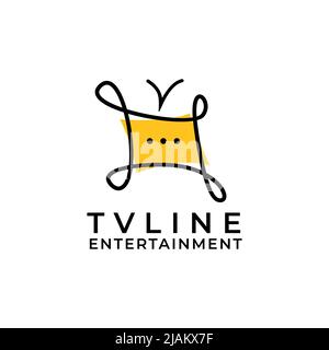 TV or television icon symbol vector logo design Stock Vector