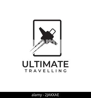Travel agent tourism advisor vector logo design Stock Vector