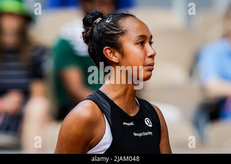 Paris, France. 31st May, 2022. Leylah FERNANDEZ of Canada during the Day ten of Roland-Garros 2022, French Open 2022, Grand Slam tennis tournament on May 31, 2022 at Roland-Garros stadium in Paris, France - Photo Matthieu Mirville/DPPI Credit: DPPI Media/Alamy Live News Stock Photo