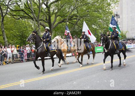 First ever Japan Day Parade on Central Park West in Manhattan on May 15, 2022 in New York City. Stock Photo