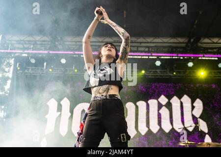 Hot Milk - Han Mee performs during the 2022 BottleRock Napa Valley at Napa Valley Expo on May 28, 2022 in Napa, California. Photo: Chris Tuite/imageSPACE/MediaPunch Stock Photo