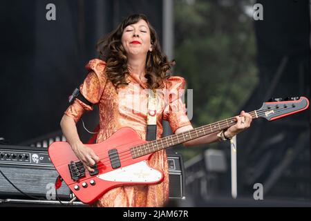 Silversun Pickups - Nikki Monninger performs during the 2022 BottleRock Napa Valley at Napa Valley Expo on May 28, 2022 in Napa, California. Photo: Chris Tuite/imageSPACE/MediaPunch Stock Photo