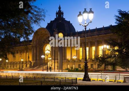 Night view of Petit Palais (Small Palace) Stock Photo