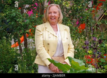 Deborah Meaden, Businesswoman, TV personality and Dragon's Den star, at the RHS Chelsea Flower Show. Stock Photo