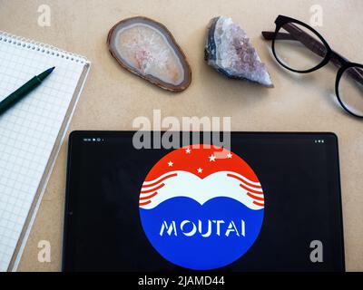 Germany. 31st May, 2022. In this photo illustration, a Kweichow Moutai Company Limited logo seen displayed on a tablet. Credit: SOPA Images Limited/Alamy Live News Stock Photo