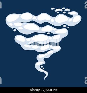 Comic cartoon smoke or cloud, vector speed motion effects Stock Vector
