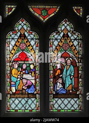 Stained glass window depicting Jesus's baptism, Holy Trinity Cathedral ...