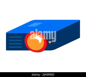 Projector icon in flat style. Cinema camera vector illustration on ...