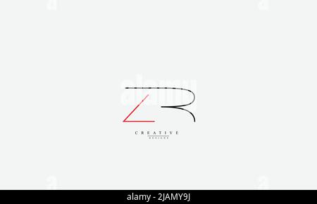 Alphabet letters Initials Monogram logo ZR RZ Z R Stock Vector