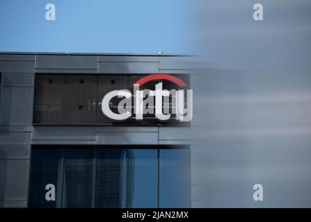 May 31, 2022, Warsaw, Warsaw, Poland: Citi bank signage is seen on May 31, 2022 in Warsaw, Poland. (Credit Image: © Aleksander Kalka/ZUMA Press Wire) Stock Photo