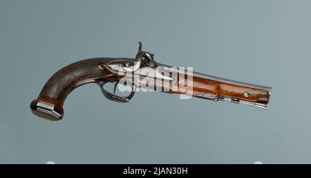 François Pirmet, Cased Pair of Flintlock Pistols with Accessories, French, Paris