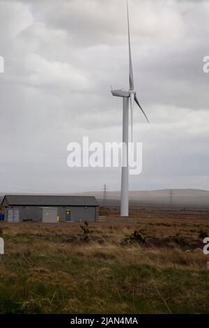 Causeymire Wind Farm, A9, Achkeeper, Scotland Stock Photo