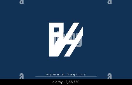 Alphabet letters Initials Monogram logo BH, HB Stock Vector