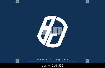 Alphabet letters Initials Monogram logo BJ, JB Stock Vector