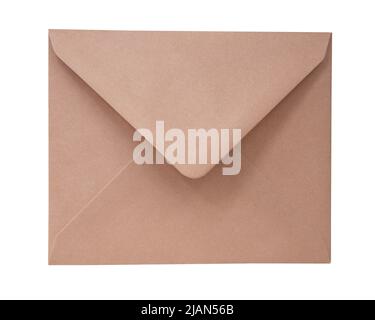 Craft brown envelope isolated on the white background Stock Photo