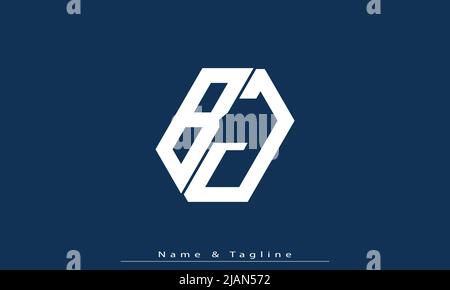 Alphabet letters Initials Monogram logo BJ, JB Stock Vector