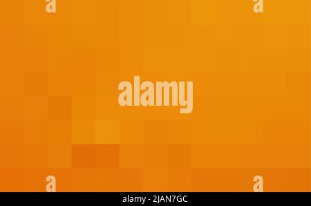 Orange vector background from squares. Abstract geometric texture from orange-yellow pixels for poster, calendar, post, screensaver, wallpaper Stock Vector