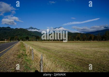 Landscape scenes from the road from Futrono to Maihue, Los Rios, Chile Stock Photo