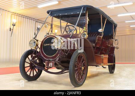 GALDAMES, SPAIN-AUGUST 8, 2021: 1908 Delaunay-Belleville 10 HP Roi des Belges in Torre Loizaga (Miguel de la Via) Car Museum Stock Photo
