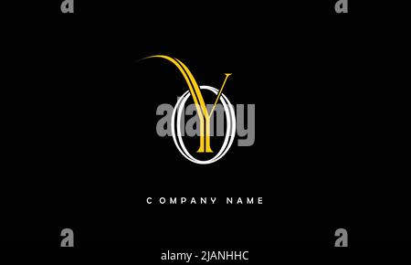 YO, OY Alphabets Letters Logo Monogram Stock Vector