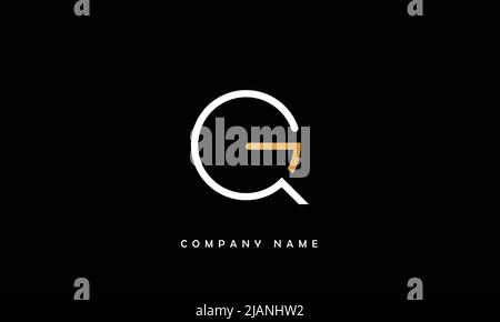 GQ, QG Abstract Letters Logo Monogram Stock Vector
