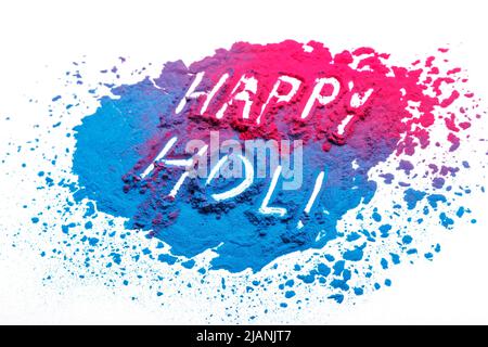 abstract powder splatted background. Colorful powder explosion on white background. Colored cloud. Colorful dust explode. Paint Holi Stock Photo