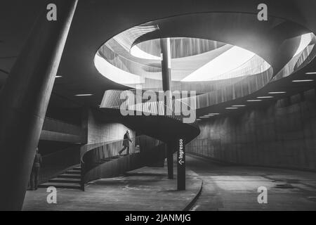 spiral staircase of a famous winery Stock Photo