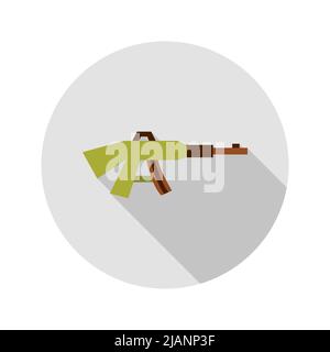 Rifle Circle Icon Stock Vector