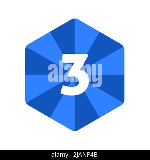 Three Hexagonal Icon Stock Vector
