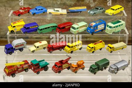 Istanbul, Turkey, 23 March 2019: Collections of various car miniature model at same scale. Some of them are scarce and the models become collectors Stock Photo