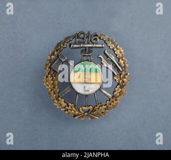 Commemorative badge of graduates of the Warsaw Leśna School Stock Photo