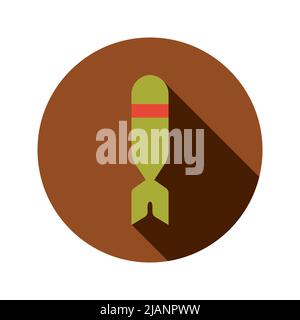 Missile Bomb Circle Icon Stock Vector