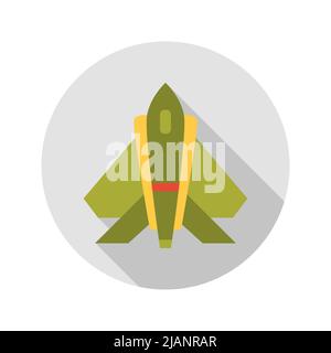 Fighter Circle Icon Stock Vector