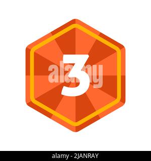 Three Festive Hexagonal Icon Stock Vector