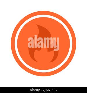 Hot Circle Icon Stock Vector