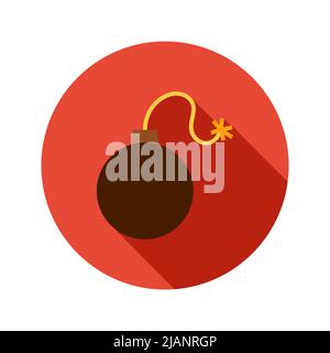 Bomb Circle Icon Stock Vector