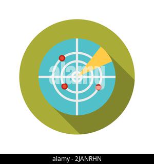 Radar Circle Icon Stock Vector
