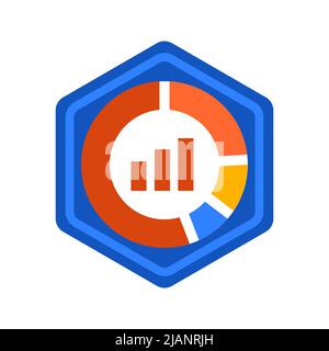 Circle Infographic Hexagonal Icon Stock Vector