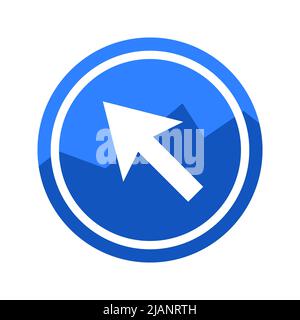 Click Arrow Circle Icon Stock Vector