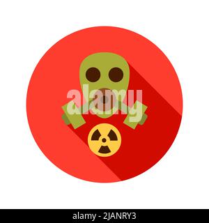 Gas Mask Circle Icon Stock Vector
