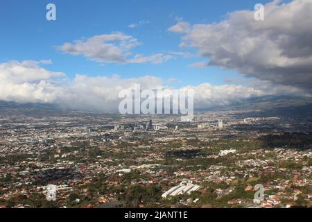 View of Central Valley of Costa Rica from Escazu Stock Photo