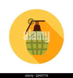 Grenade Circle Icon Stock Vector