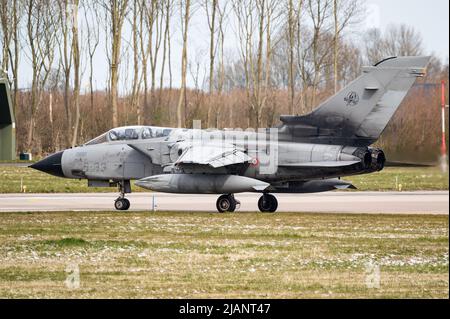 A Panavia Tornado IDS combat aircraft from the 6th Wing of the Italian Air Force. Stock Photo