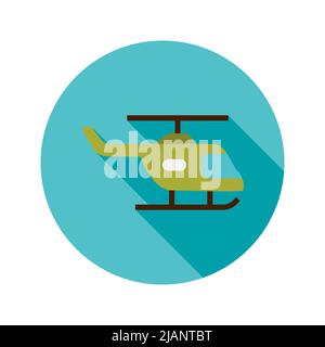Helicopter Circle Icon Stock Vector