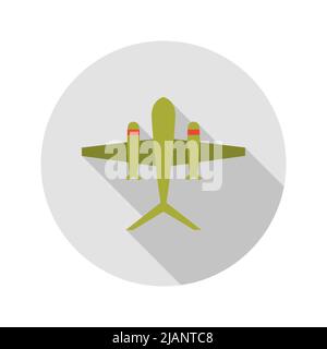 Destroyer Circle Icon Stock Vector