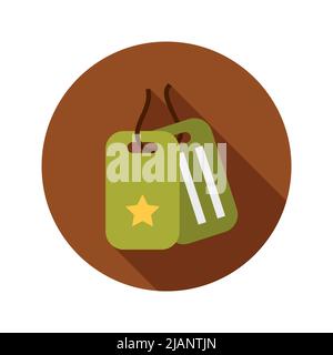 Soldier Sign Circle Icon Stock Vector