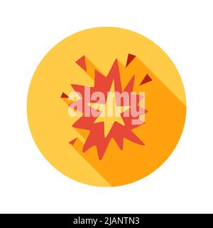 Explosion Circle Icon Stock Vector