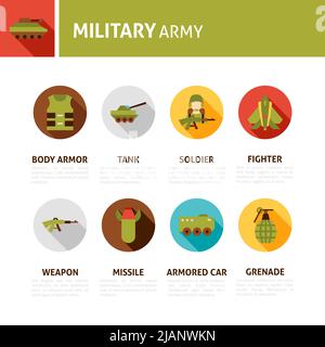 Military Army Infographic Stock Vector
