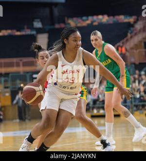 Newcastle, Australia. 31st May, 2022. Monica Okoye of Japan Women's Basketball Team seen in action during Game 3 of the Friendly International Women Series match between Australia Women's Basketball Team against the Japan Women's Basketball Team at The Newcastle Entertainment Centre. Final score; Australia 67:69 Japan. (Photo by Luis Veniegra/SOPA Images/Sipa USA) Credit: Sipa USA/Alamy Live News Stock Photo