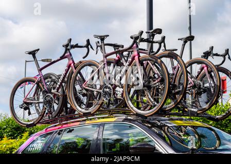 Specialized S Works racing cycles on SD Worx support vehicle in